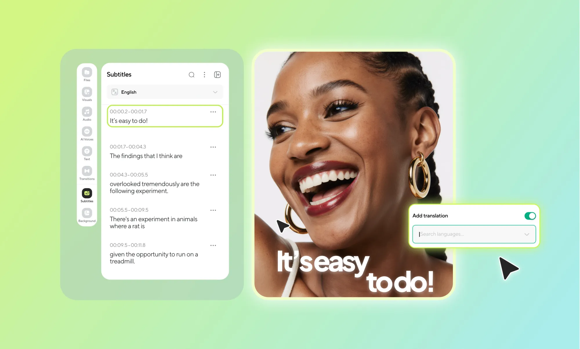 How to add subtitles to videos using AI